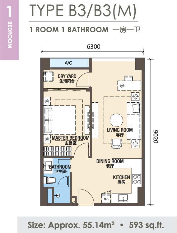 1 Bedroom 2