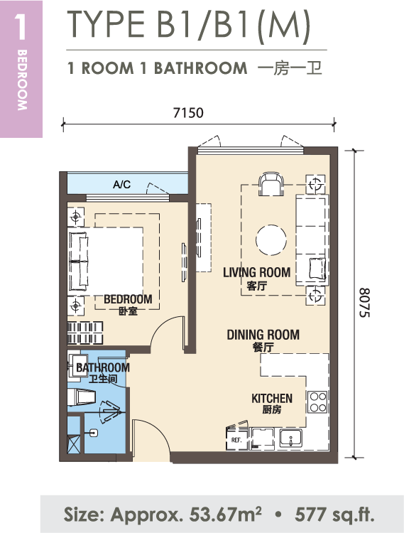 1 Bedroom 1